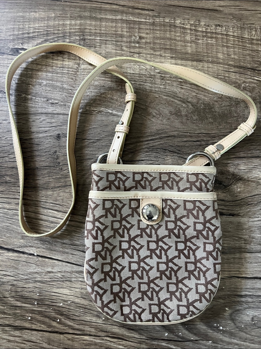 DKNY Gigi Flight Bag Monogram Crossbody Pouch